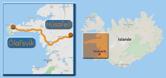 Carte Húsafell - Ólafsvík
