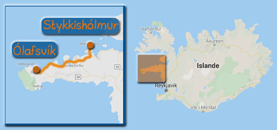 Carte Ólafsvík  - Stykkishólmur