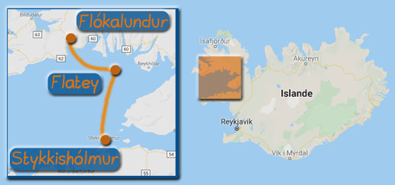 Carte Stykkishólmur - Flókalundur
